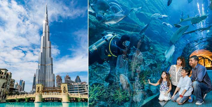 Combo: Burj Khalifa + Dubai Aquarium (Save 28%)
