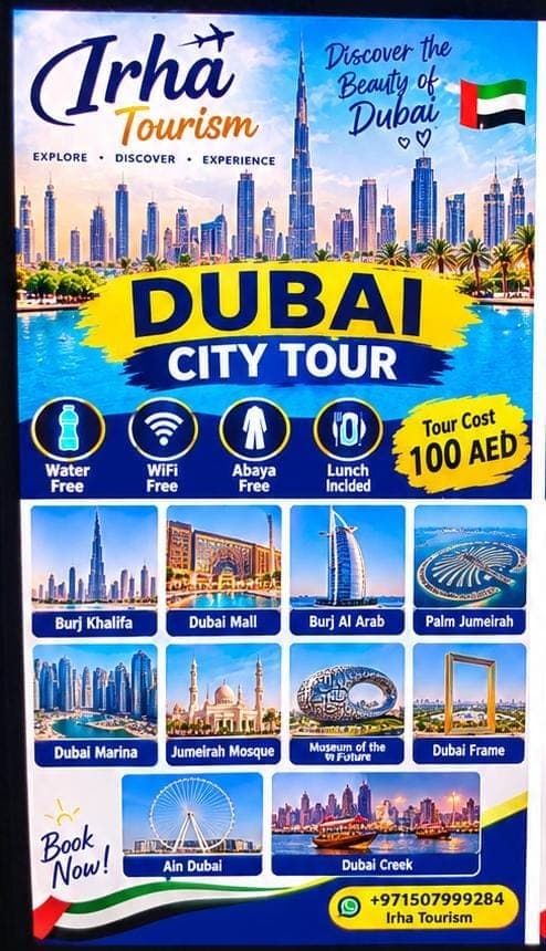 Dubai City Tour, half day sightseeing En Poster
